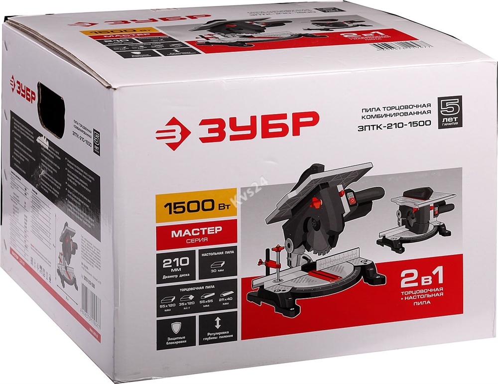 Комбинированная торцовочная пила ЗУБР d 210 ЗПТК-210-1500 ЗПТК-210-1500