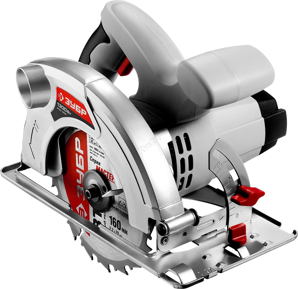Пила дисковая, 90°-52 мм, диск 160 мм, 1300 Вт, ЗУБР ЗПД-1300