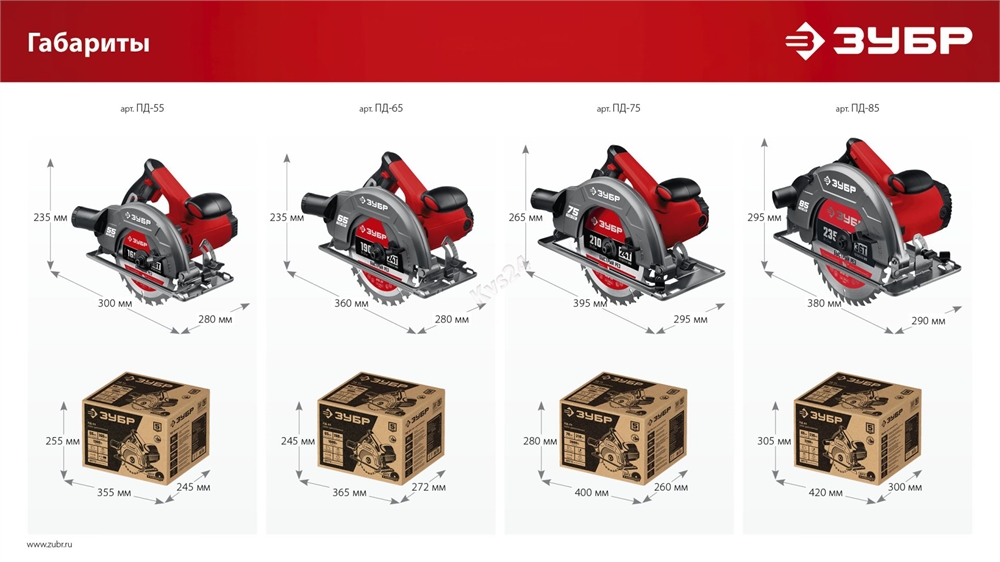 ЗУБР  d 190 мм, 1600 Вт, циркулярная пила (дисковая) (ПД-65) ПД-65