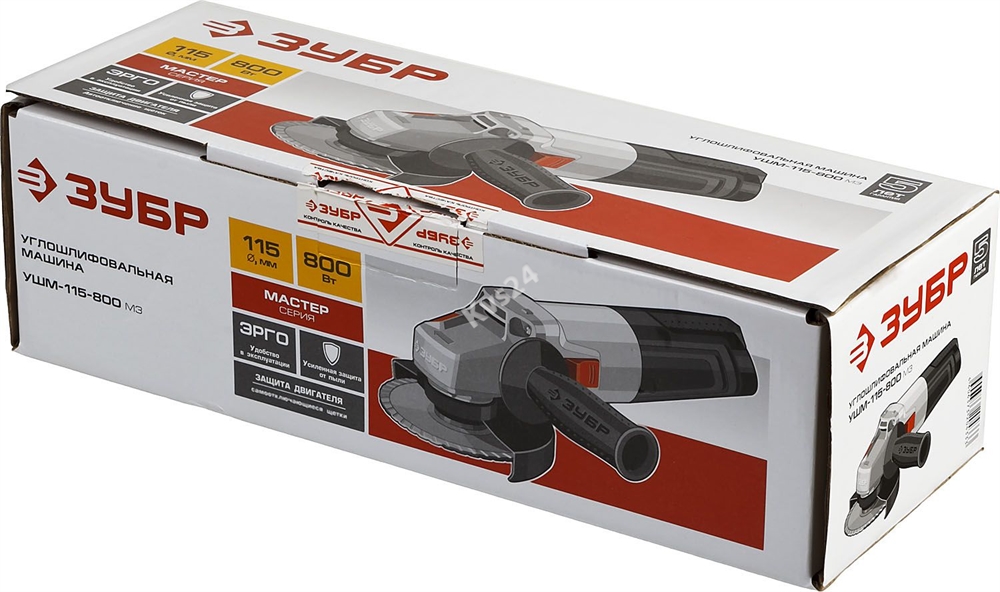 ЗУБР  800 Вт, d115 мм, УШМ (УШМ-115-800 М3) УШМ-115-800 М3