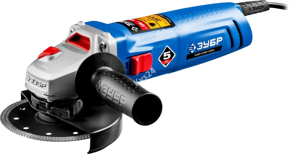 ЗУБР  1000 Вт, d125 мм, УШМ, Профессионал (УШМ-П125-1000) УШМ-П125-1000