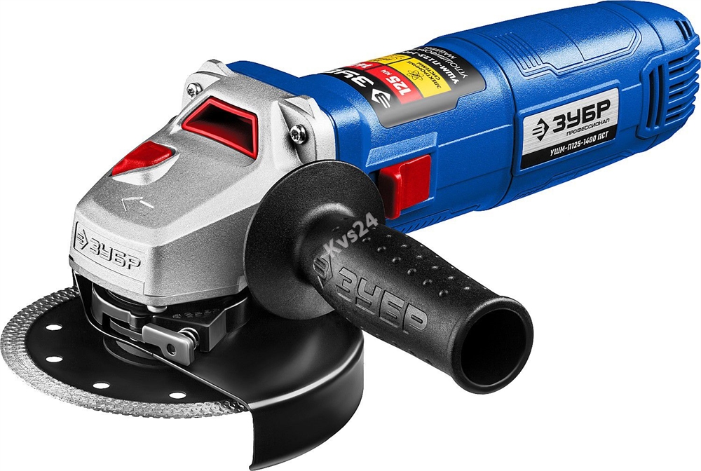 ЗУБР  1400 Вт, d125 мм, УШМ, Профессионал (УШМ-П125-1400 ПСТ) УШМ-П125-1400 ПСТ