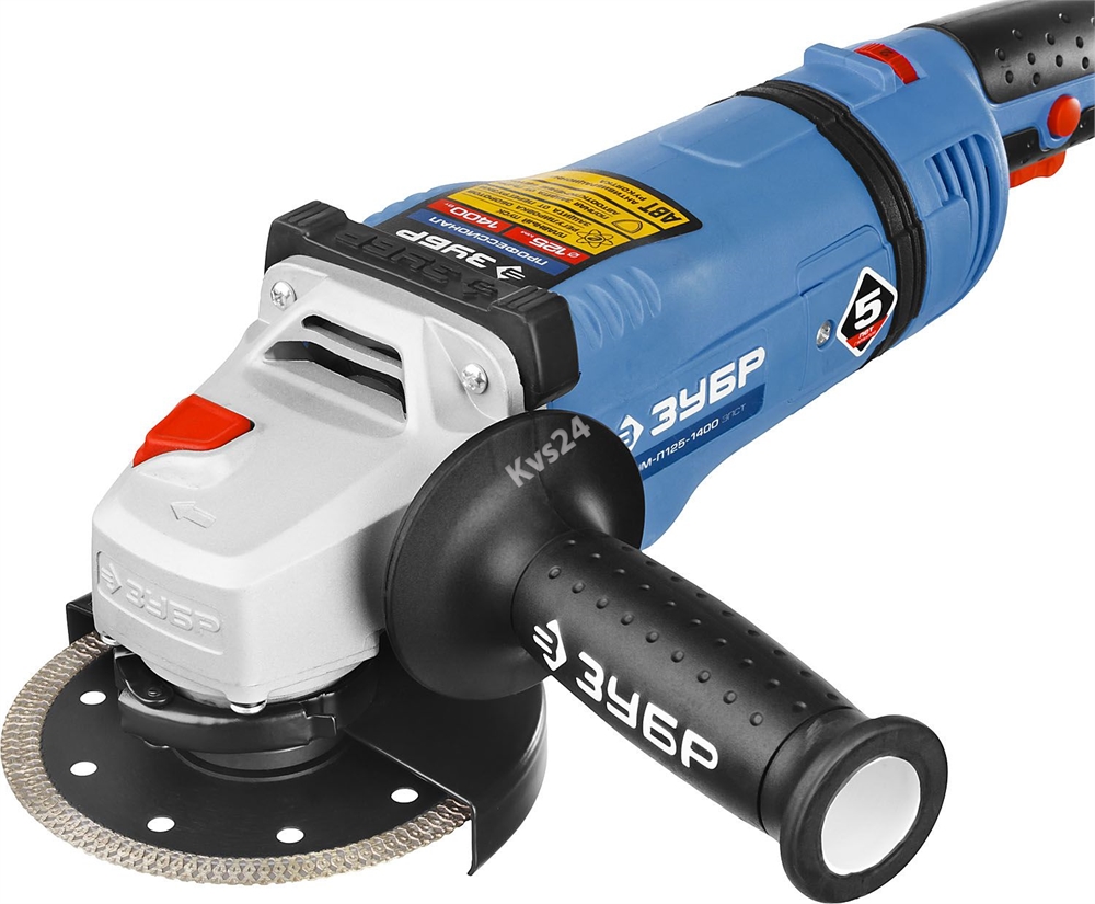 ЗУБР  1400 Вт, d125 мм, УШМ, регулировка оборотов, Профессионал (УШМ-П125-1400 ЭПСТ) УШМ-П125-1400 ЭПСТ