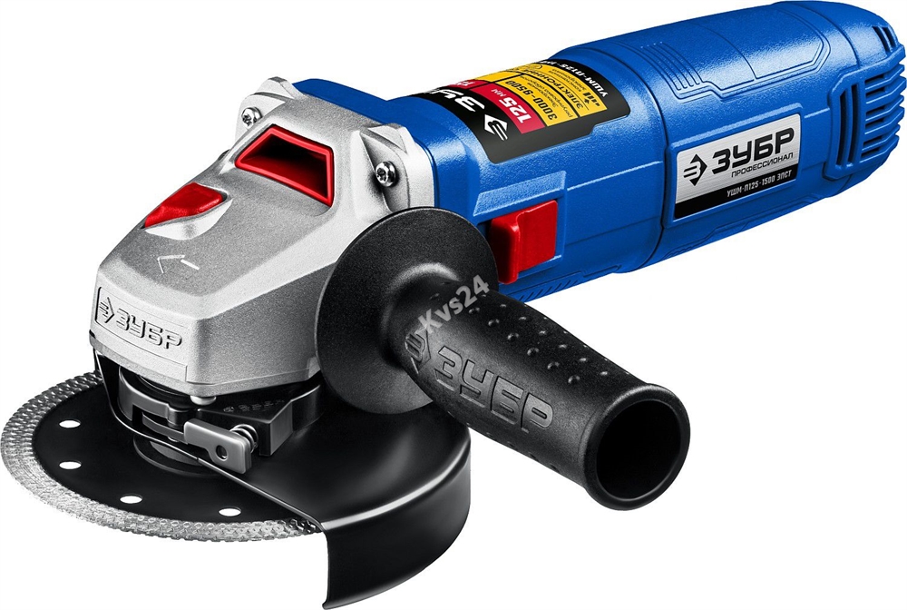 ЗУБР  1500 Вт, d125 мм, УШМ, регулировка оборотов, Профессионал (УШМ-П125-1500 ЭПСТ) УШМ-П125-1500 ЭПСТ
