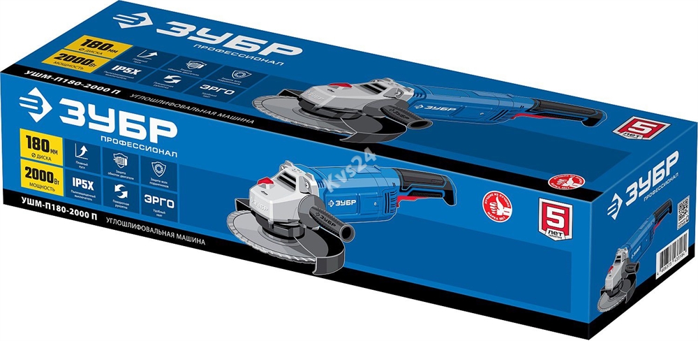 ЗУБР  2000 Вт, d180 мм, УШМ, Профессионал (УШМ-П180-1800 П) УШМ-П180-2000 П
