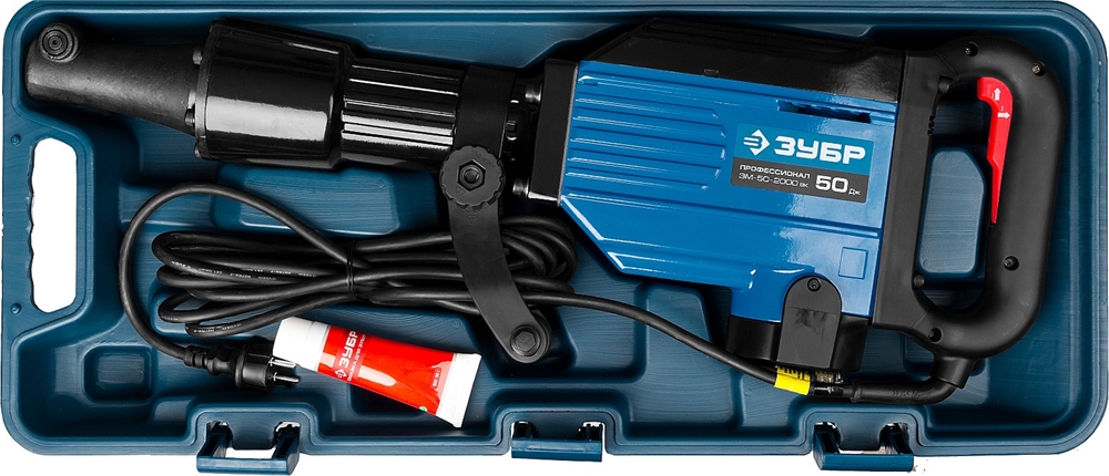 ЗУБР  Бетонолом, 50 Дж, 2000 Вт, АВТ, отбойный молоток HEX-28, Профессионал (ЗМ-50-2000 ВК) ЗМ-50-2000 ВК