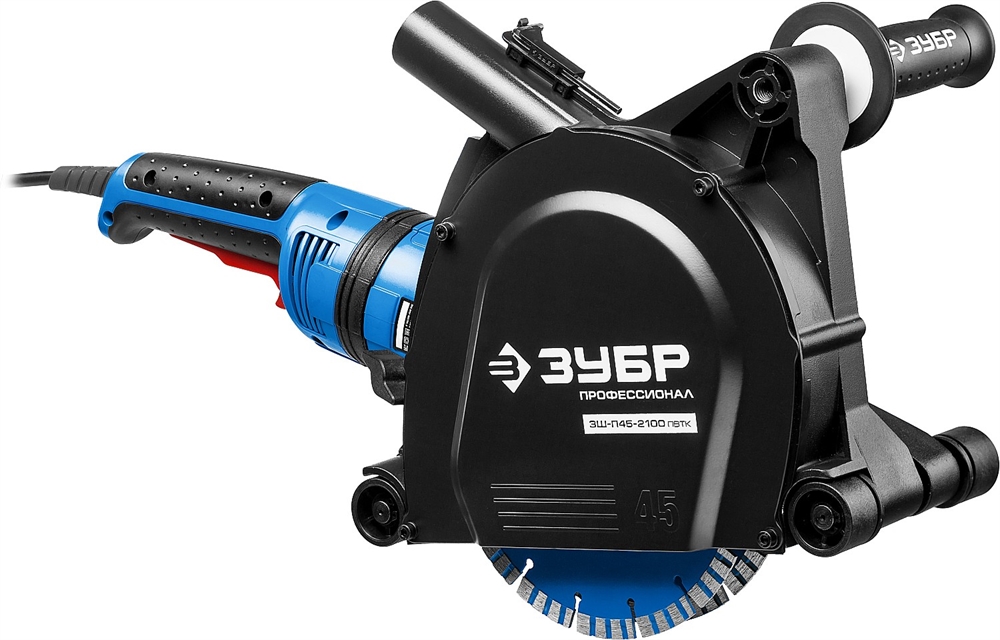 ЗУБР  d 180 мм, 2100 Вт, 45 мм, штроборез (бороздодел), метал. ящик, Профессионал (ЗШ-П45-2100 ПВТК) ЗШ-П45-2100 ПВТК