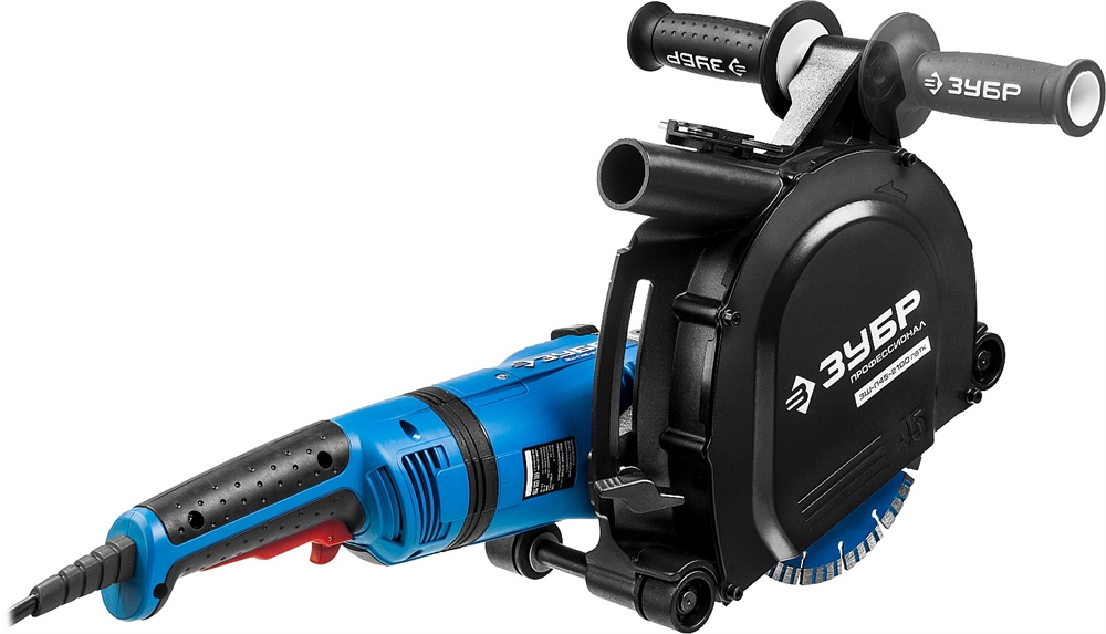 ЗУБР  d 180 мм, 2100 Вт, 45 мм, штроборез (бороздодел), метал. ящик, Профессионал (ЗШ-П45-2100 ПВТК) ЗШ-П45-2100 ПВТК