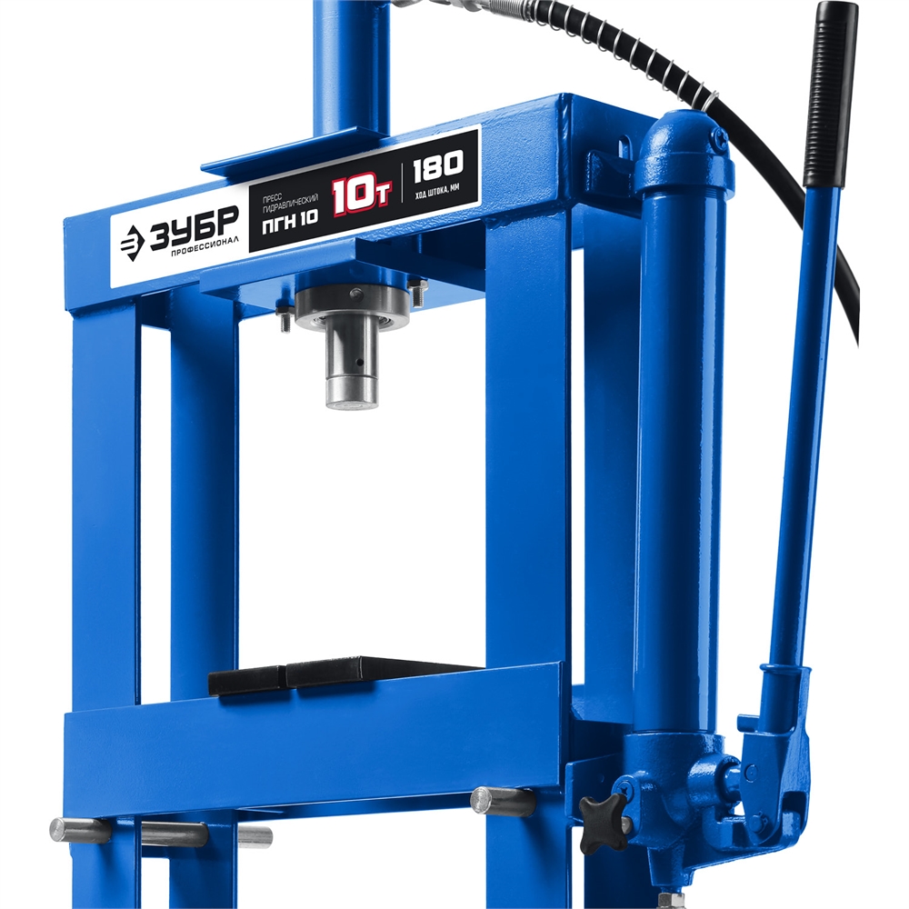 ЗУБР  ПГН-10, 10 т, гидравлический пресс с гидронасосом и манометром, Профессионал (43072-10) 43072-10