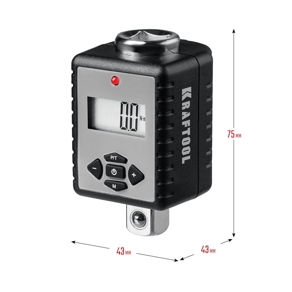 KRAFTOOL  GRAND, 1/2″, 40 - 200 Н·м, динамометрический адаптер с переходниками (64044-200) 64044-200