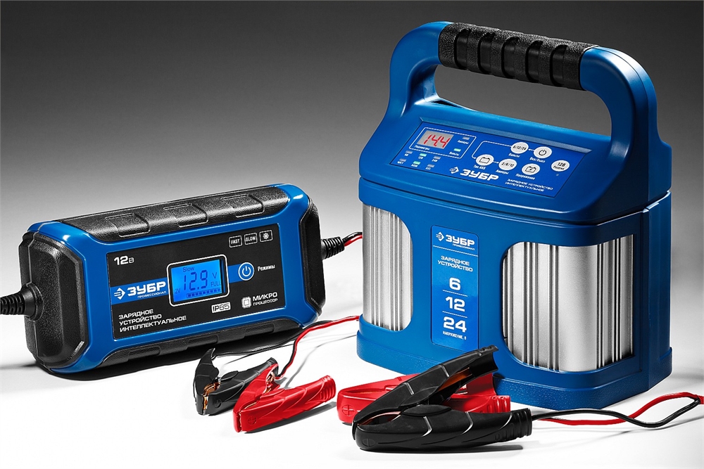 ЗУБР  ЗУ-160, 12 В, 8 А, интеллектуальное зарядное устройство для аккумуляторов, Профессионал (59303) 59303