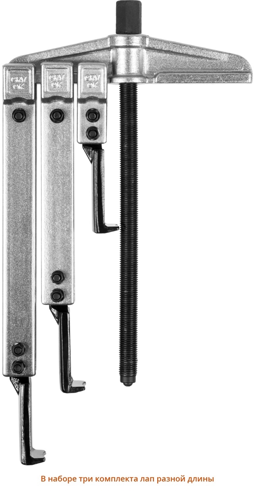 ЗУБР  набор съемников со сменными захватами в кейсе, Профессионал (43305-H13) 43305-H13