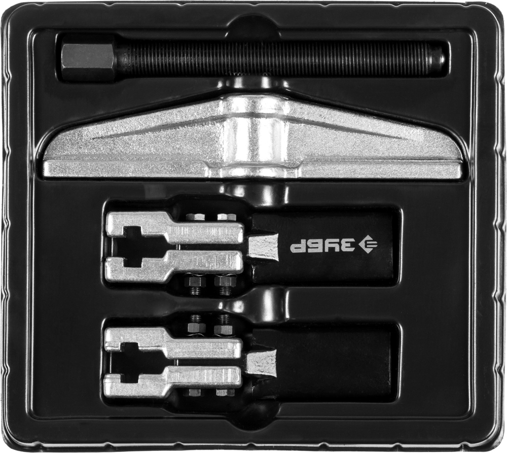 ЗУБР  внешний d 25 - 125 мм внутренний d 55 - 170 мм, раздвижной двухзахватный съемник с тонкими захватами, Профессионал (43313-170-100) 43313-170-100