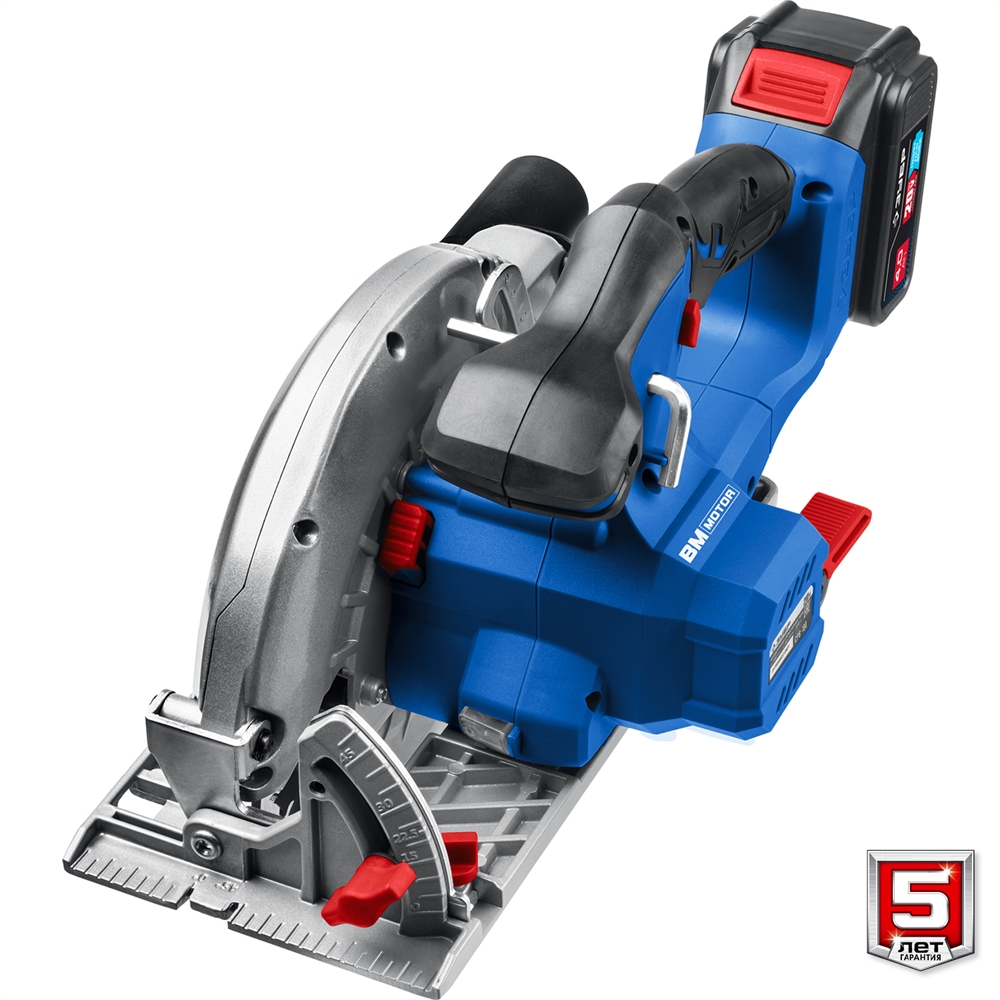 ЗУБР  Т7, 20 В, d190 мм, 1 АКБ (4 А·ч), бесщеточная пила циркулярная, Профессионал (CPB-190-41) CPB-190-41