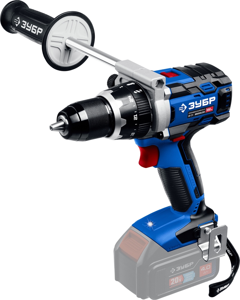 ЗУБР  Т7, 20 В, 100 Н·м, без АКБ, бесщеточная дрель-шуруповерт, Профессионал (DB-211) DB-211