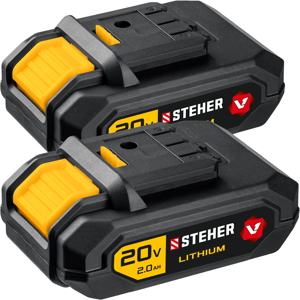 STEHER  V1, 20 В, 45 Н·м, 2 АКБ (2 А·ч), бесщеточная дрель-шуруповерт, кейс (CDB-200-2) CDB-200-2