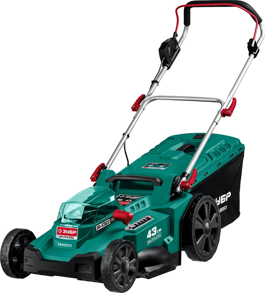 ЗУБР  С1-18, 36 В, 43 см, без АКБ, бесщеточная газонокосилка (ГКЛ-4336) ГКЛ-4336