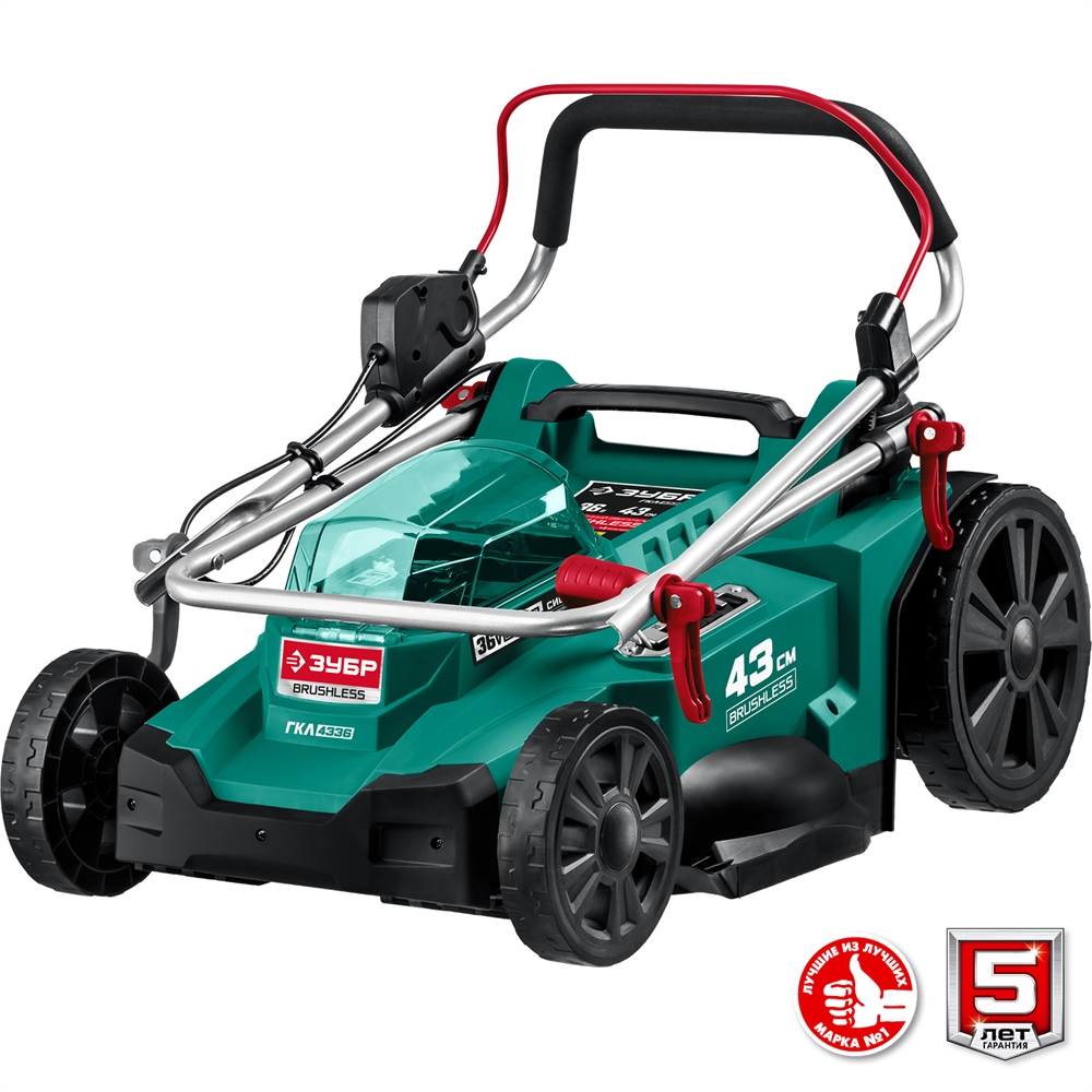 ЗУБР  С1-18, 36 В, 43 см, без АКБ, бесщеточная газонокосилка (ГКЛ-4336) ГКЛ-4336