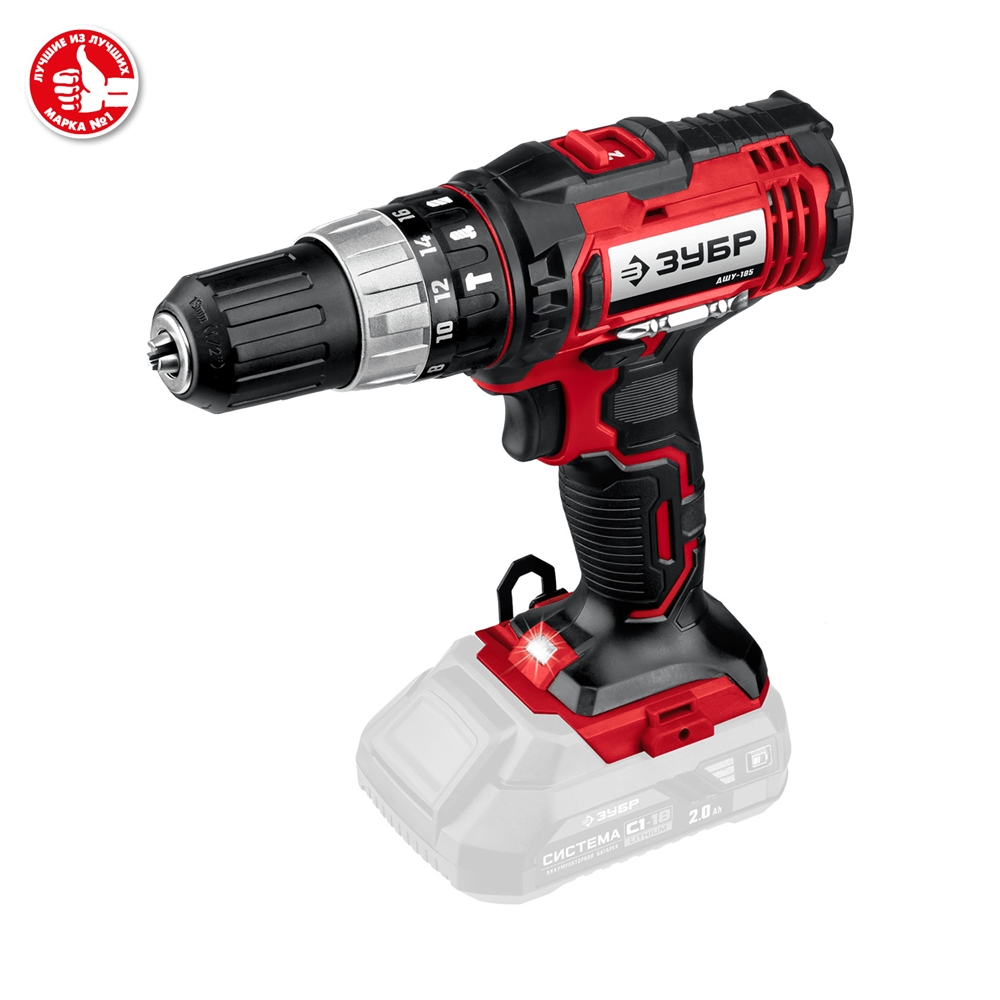 ЗУБР  С1-18, 18 В, 40 Н·м, без АКБ, ударная дрель-шуруповерт (ДШУ-185) ДШУ-185