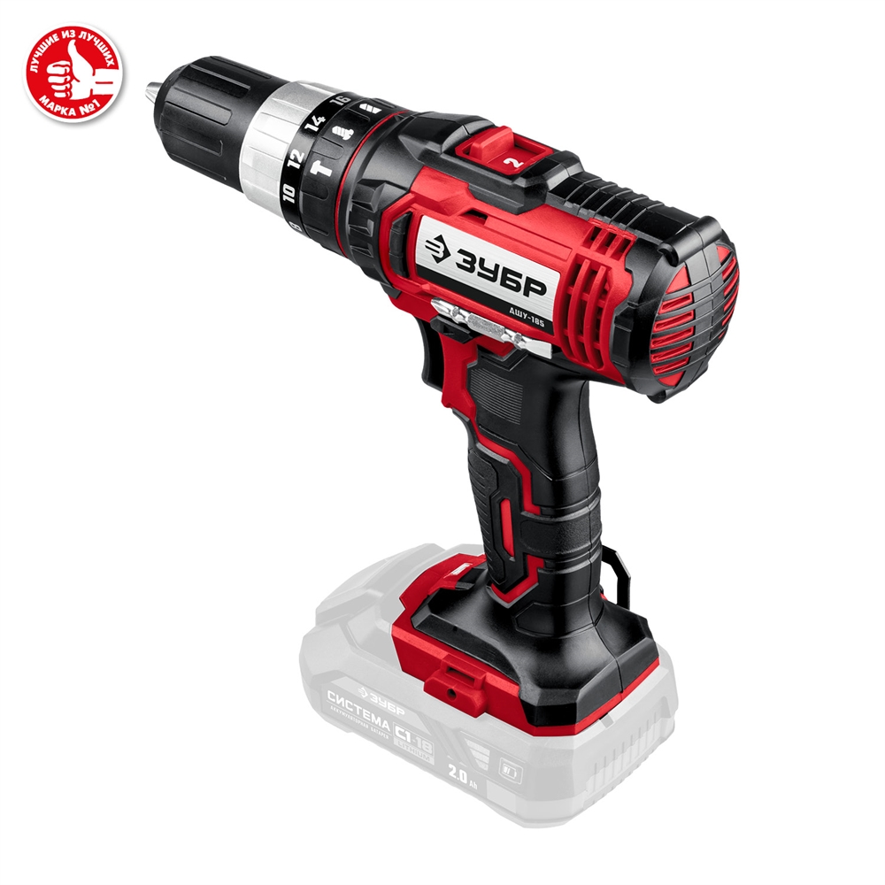 ЗУБР  С1-18, 18 В, 40 Н·м, без АКБ, ударная дрель-шуруповерт (ДШУ-185) ДШУ-185