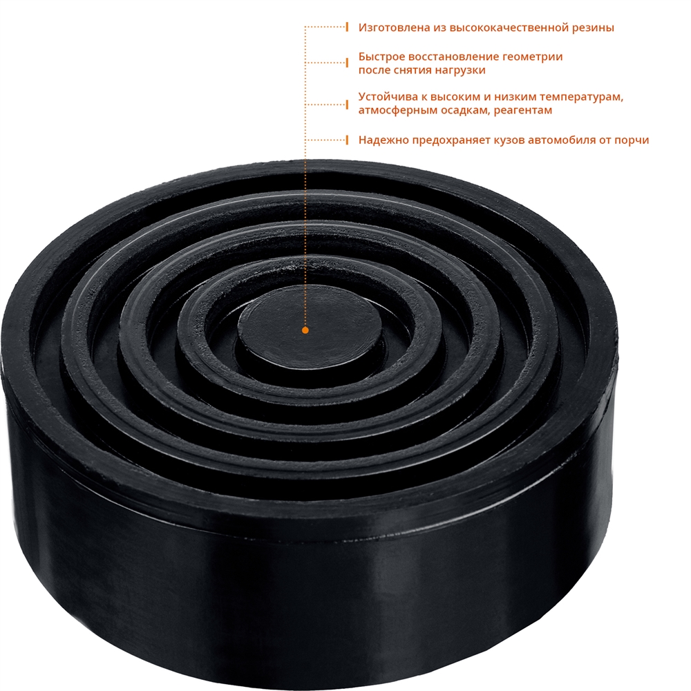 ЗУБР  РШ-35, D105/H35 мм, резиновая опора для домкрата, Профессионал (43005-35) 43005-35