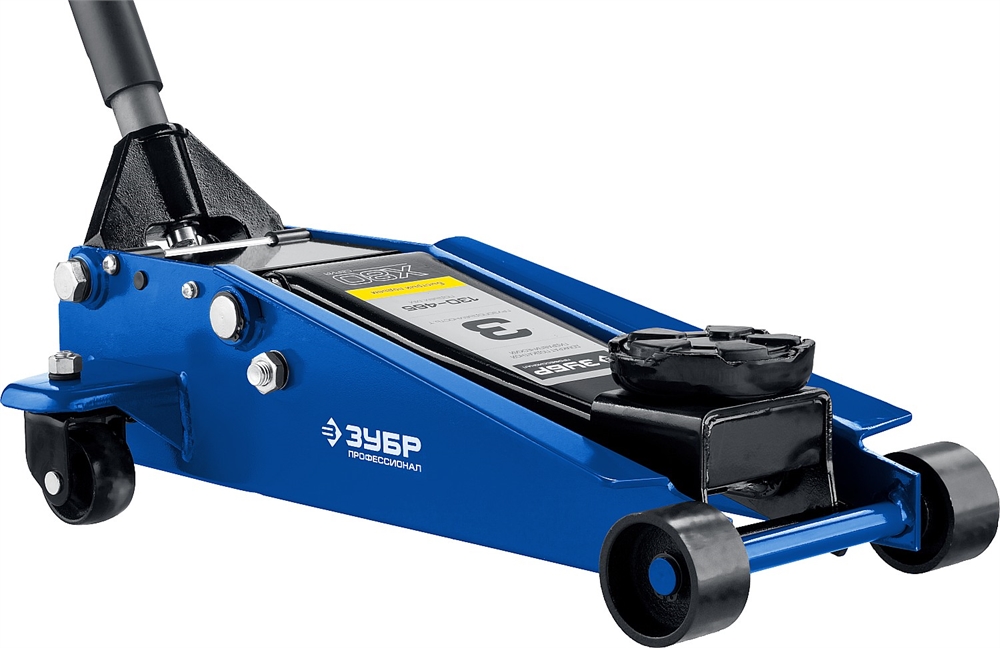 ЗУБР  X80, 3 т, 130 - 465 мм, подкатной домкрат с быстрым подъемом для СТО, Профессионал (43050-3) 43050-3_z01