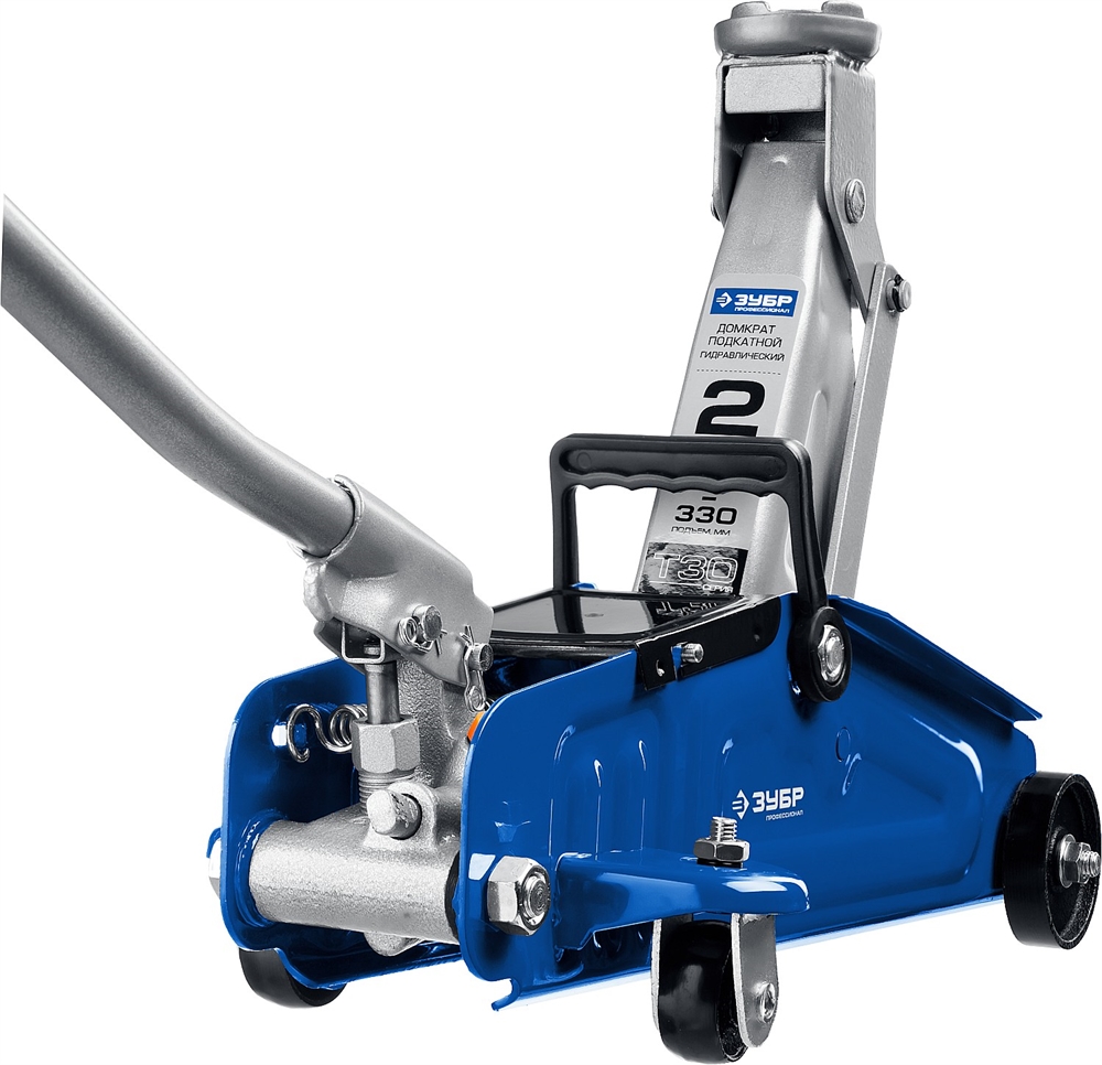 ЗУБР  Т-30-K, 2 т, 135 - 330 мм, подкатной гидравлический домкрат в кейсе, Профессионал (43053-2-K) 43053-2-K