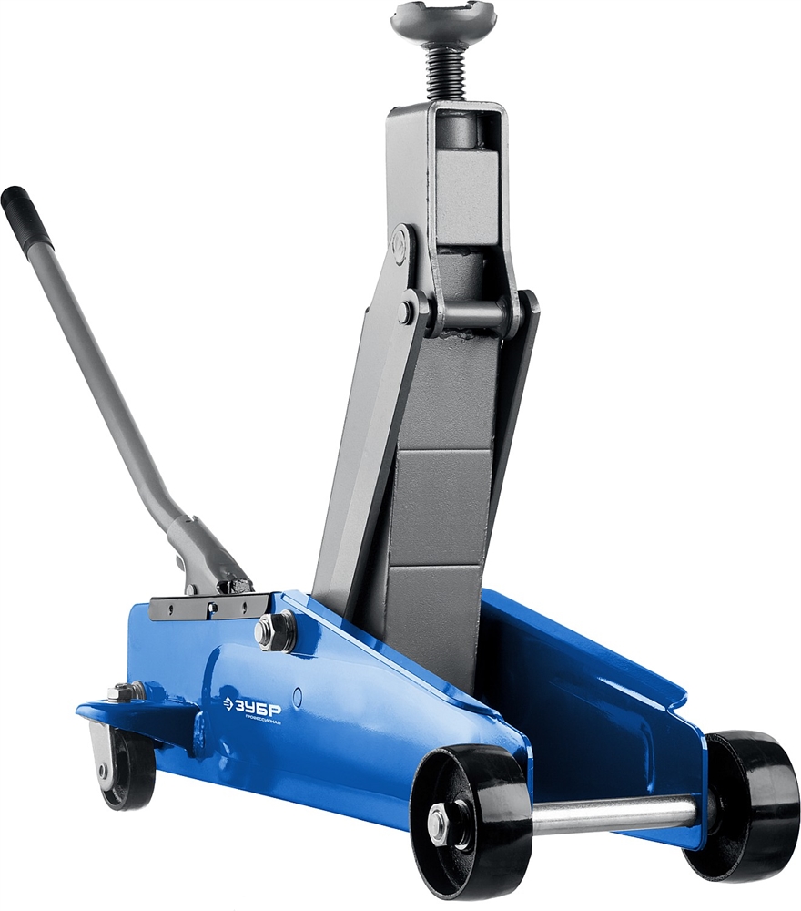 ЗУБР  Т-77, 3 т, 192 - 533 мм, подкатной домкрат с высоким подъемом, Профессионал (43055-3) 43055-3