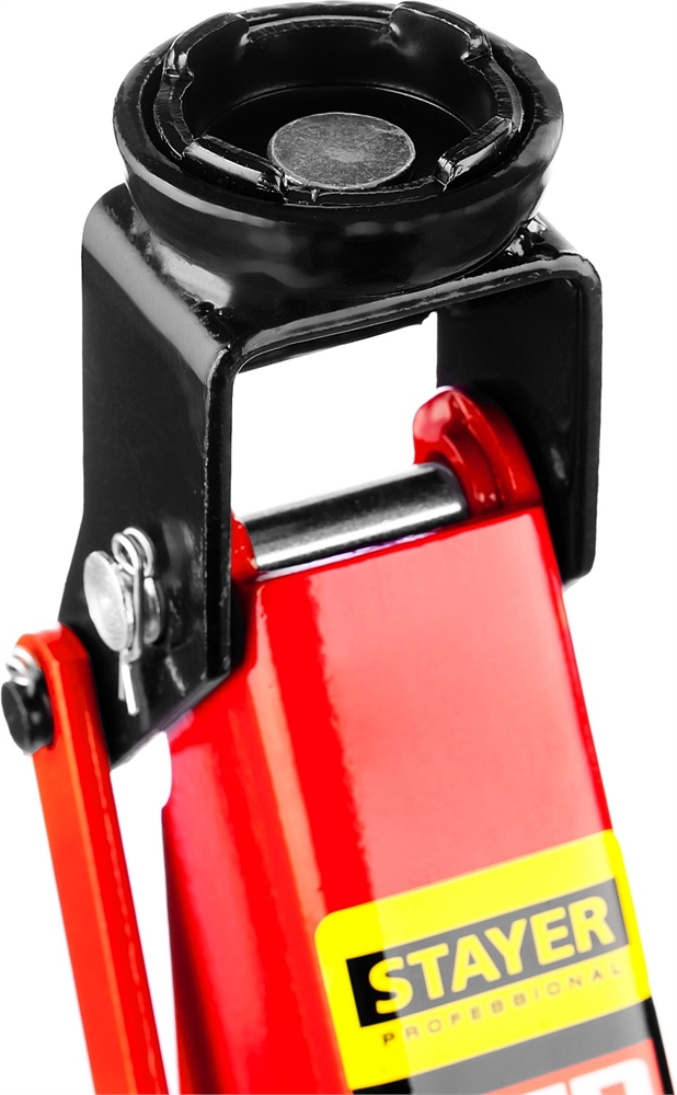 STAYER  R-28 RED FORCE, в кейсе, 2 т, 130 - 350 мм, подкатной домкрат для легковых а/м, Professional (43153-2-K) 43153-2-K