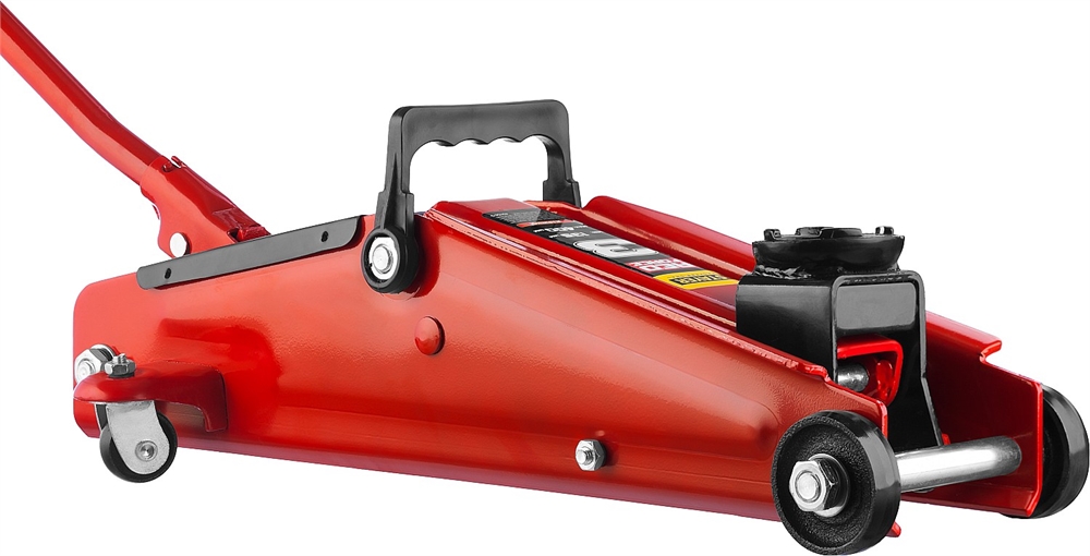 STAYER  R-33 RED FORCE, 3 т, 135 - 400 мм, подкатной домкрат с увеличенным подъемом, Professional (43154-3) 43154-3