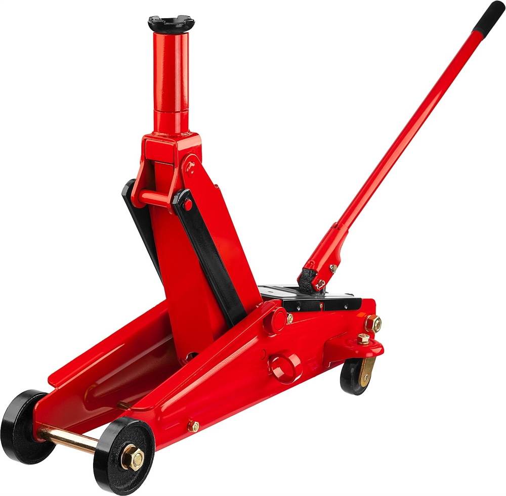 STAYER  R-55 RED FORCE, 3 т, 155 - 545 мм, подкатной домкрат с высоким подъемом, Professional (43157-3) 43157-3