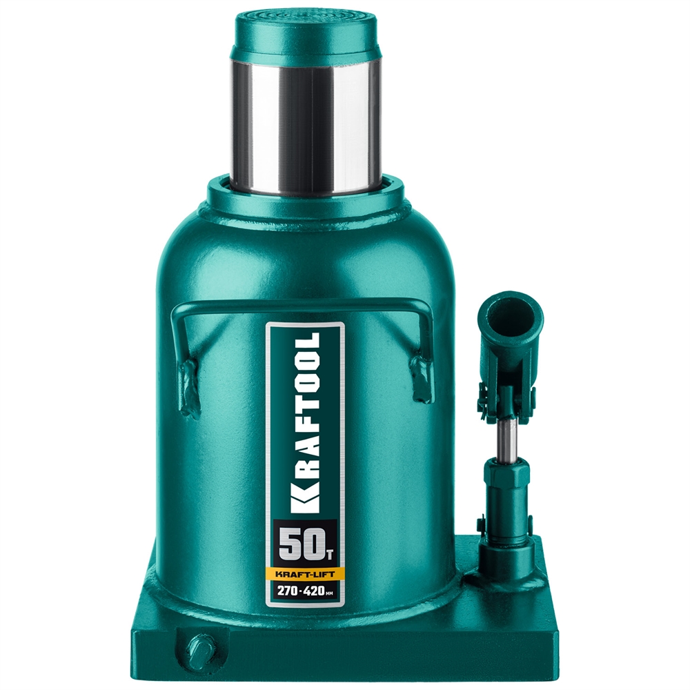KRAFTOOL  KRAFT-LIFT, 50 т, 270 - 420 мм, бутылочный гидравлический домкрат (43462-50) 43462-50_z01