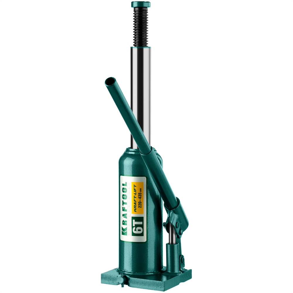 KRAFTOOL  KRAFT-LIFT, 6 т, 216 - 413 мм, бутылочный гидравлический домкрат (43462-6) 43462-6_z01