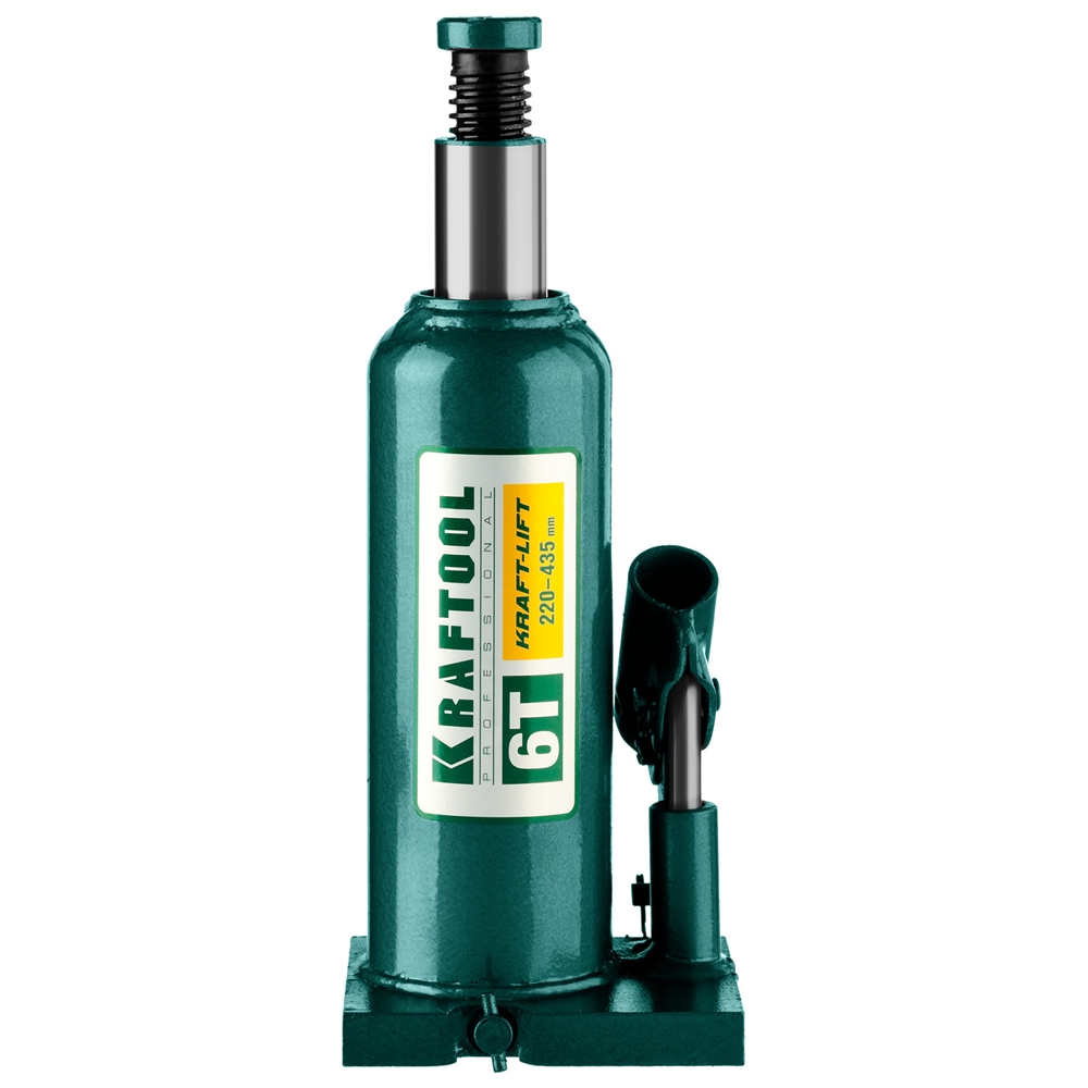 KRAFTOOL  KRAFT-LIFT, 6 т, 216 - 413 мм, бутылочный гидравлический домкрат (43462-6) 43462-6_z01