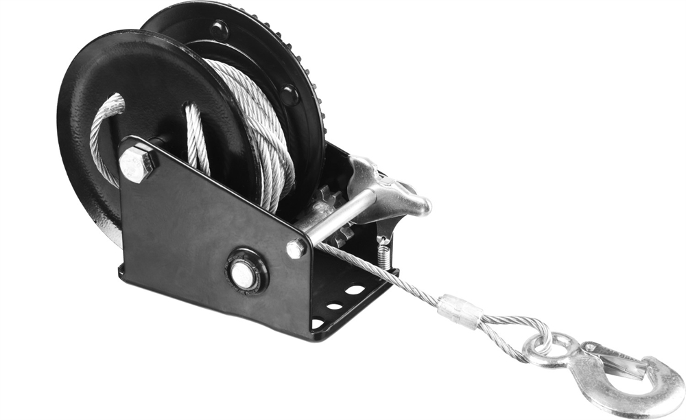 STAYER  MAXPull, 0.9 т, 8 м, ручная барабанная тросовая лебедка (43112-0.9) 43112-0.9