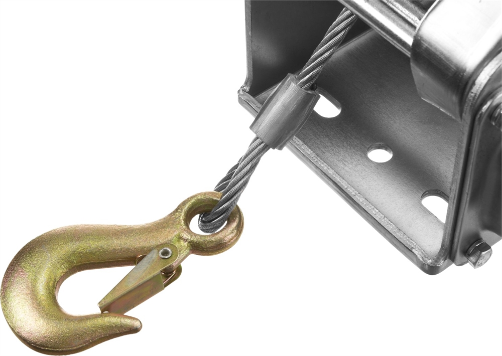 ЗУБР  1.3 т, 8 м, ручная барабанная подъемная тросовая лебедка, Профессионал (43117-1.3) 43117-1.3