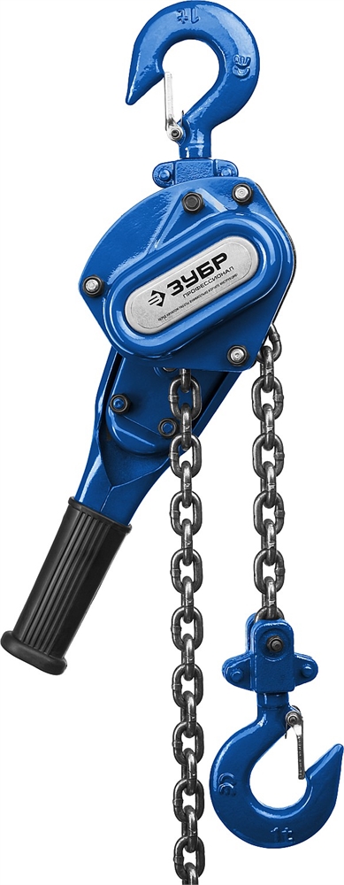 ЗУБР  ТР-1-1.5, 1 т, 1.5 м, ручная цепная рычажная таль, Профессионал (43090-1) 43090-1_z01