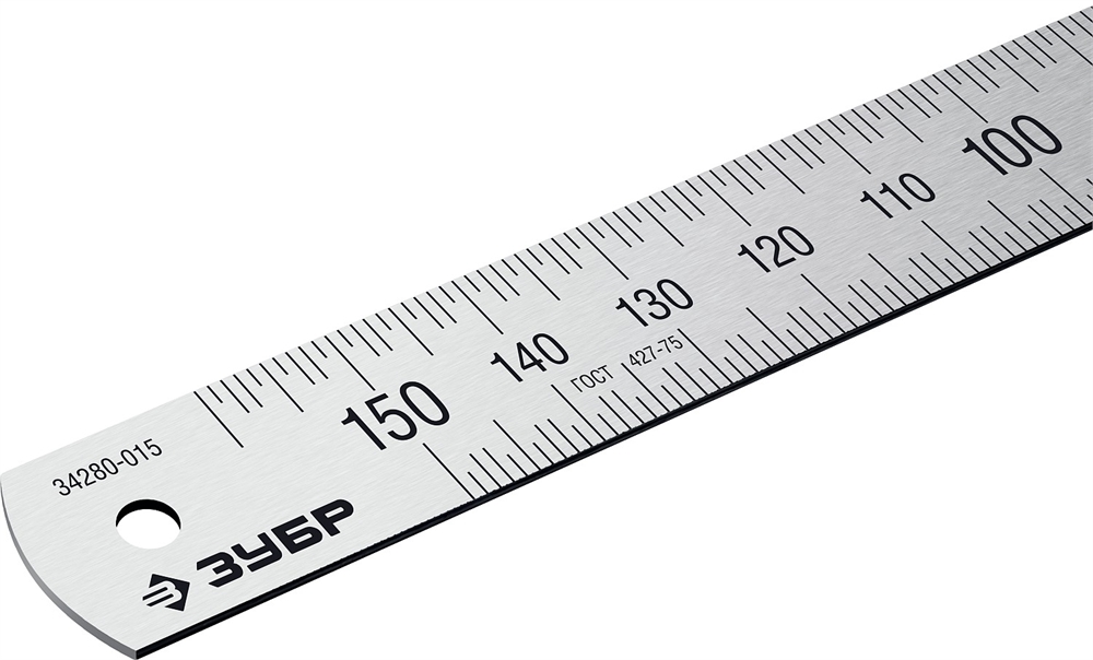 ЗУБР  Про-15, длина 0.15 м, усиленная нержавеющая линейка, Профессионал (34280-015) 34280-015
