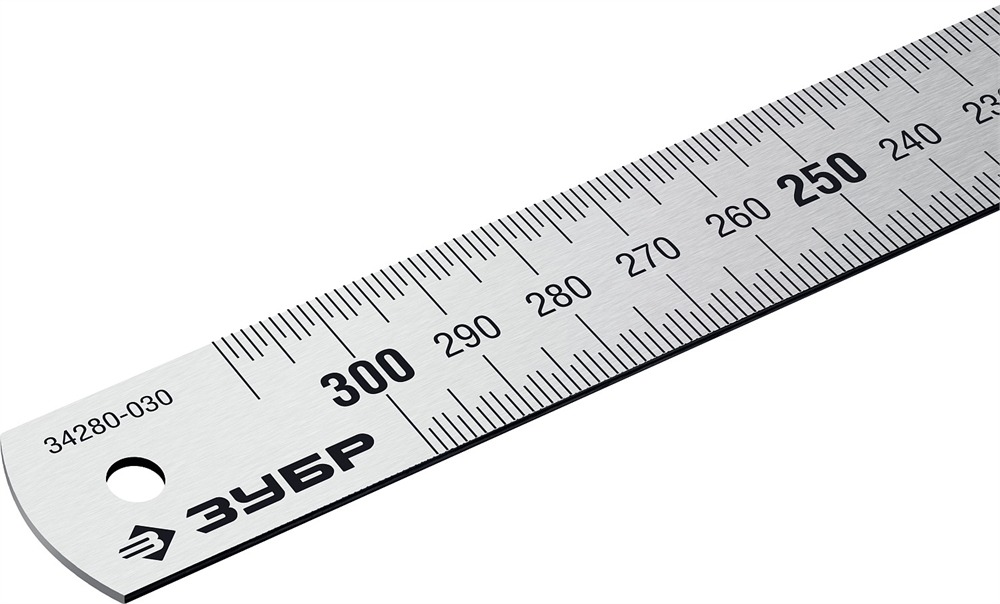 ЗУБР  Про-30, длина 0.30 м, усиленная нержавеющая линейка, Профессионал (34280-030) 34280-030