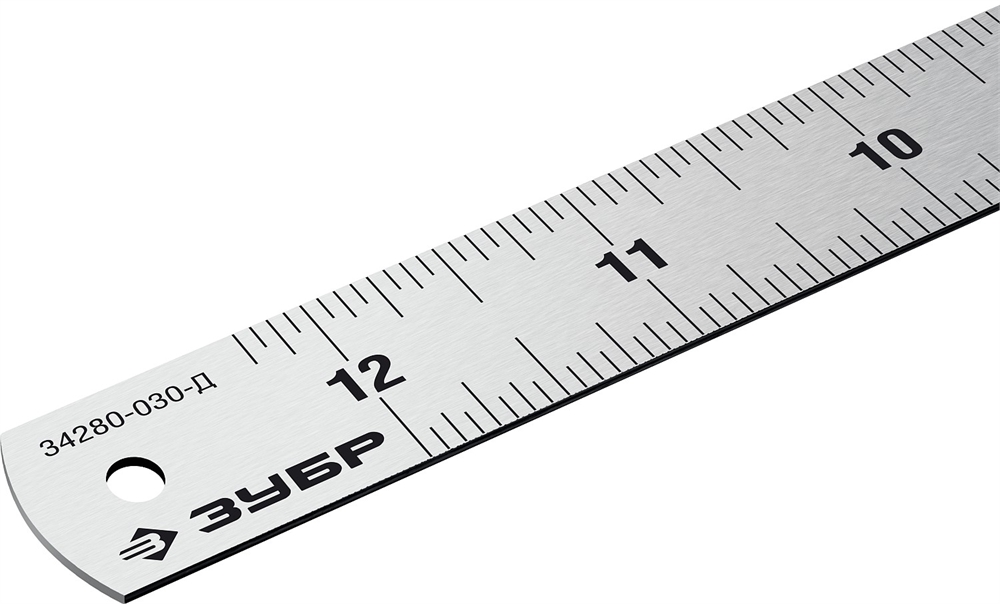 ЗУБР  Про-30Д, длина 0.30 м, усиленная нержавеющая линейка, Профессионал (34280-030-Д) 34280-030-Д