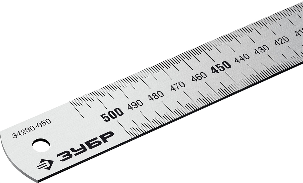 ЗУБР  Про-50, длина 0.50 м, усиленная нержавеющая линейка, Профессионал (34280-050) 34280-050