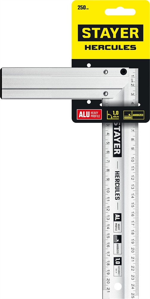 STAYER  250 мм, жесткий столярный угольник, Professional (3432-25) 3432-25