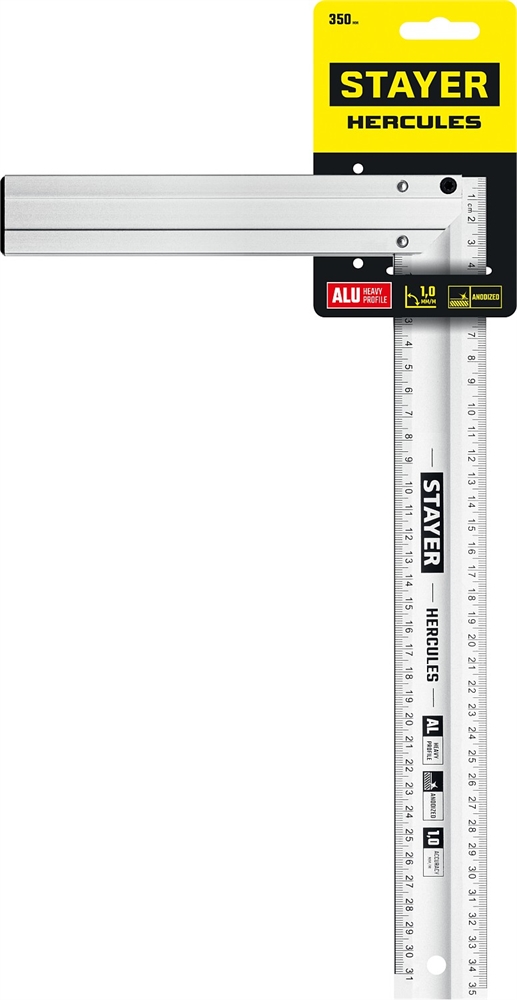 STAYER  350 мм, жесткий столярный угольник, Professional (3432-35) 3432-35