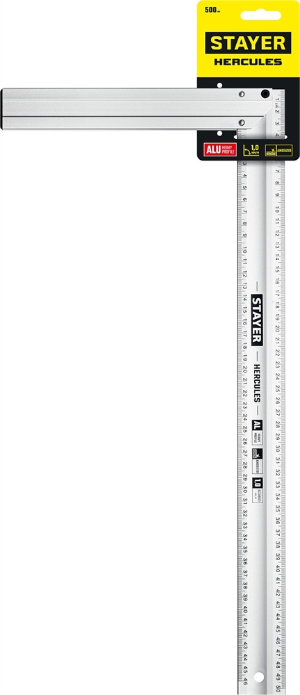 STAYER  500 мм, жесткий столярный угольник, Professional (3432-50) 3432-50