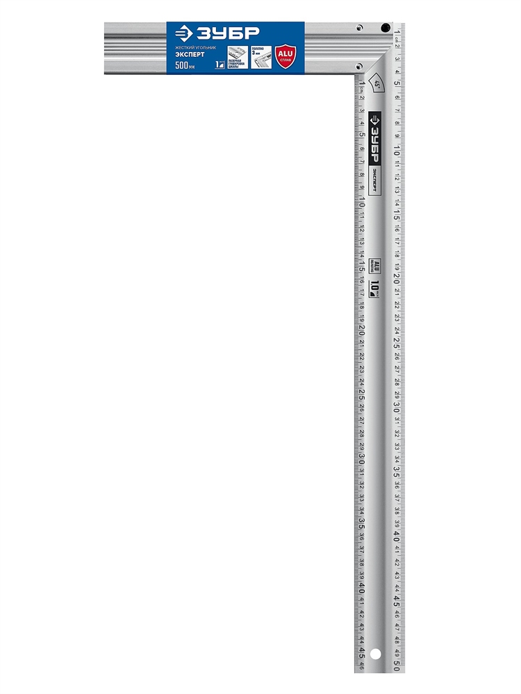 ЗУБР  500 мм, жесткий столярный угольник, Профессионал (34392-50) 34392-50