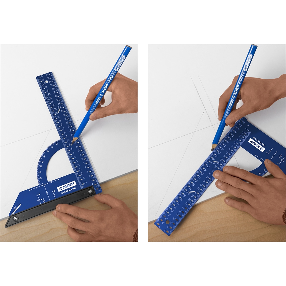 ЗУБР  Система-32, разметочный мебельный угольник, Профессионал (34398-30) 34398-30