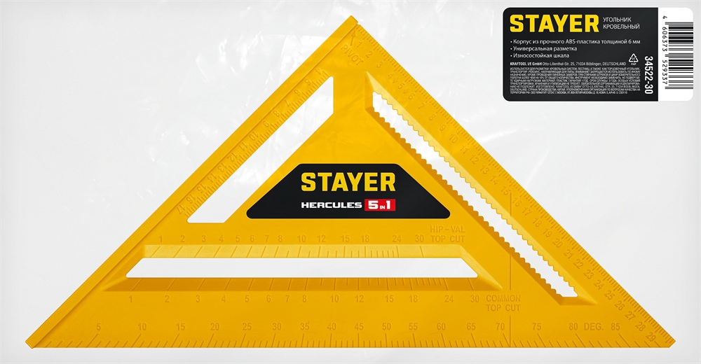 STAYER  305 мм, 5-в-1, универсальный кровельный пластиковый угольник (34522-30) 34522-30