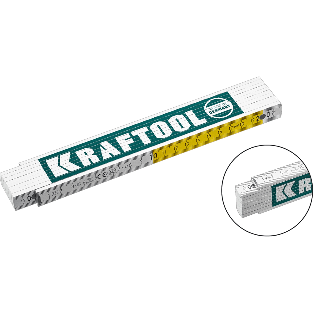 KRAFTOOL  PRO-90, 2 м, профессиональный складной деревянный метр (34726) 34726