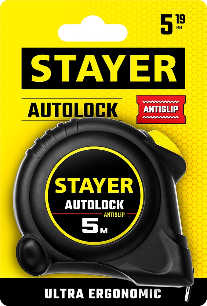 STAYER  AutoLock, 5 м х 19 мм, рулетка с автостопом (2-34126-05-19) 2-34126-05-19_z02