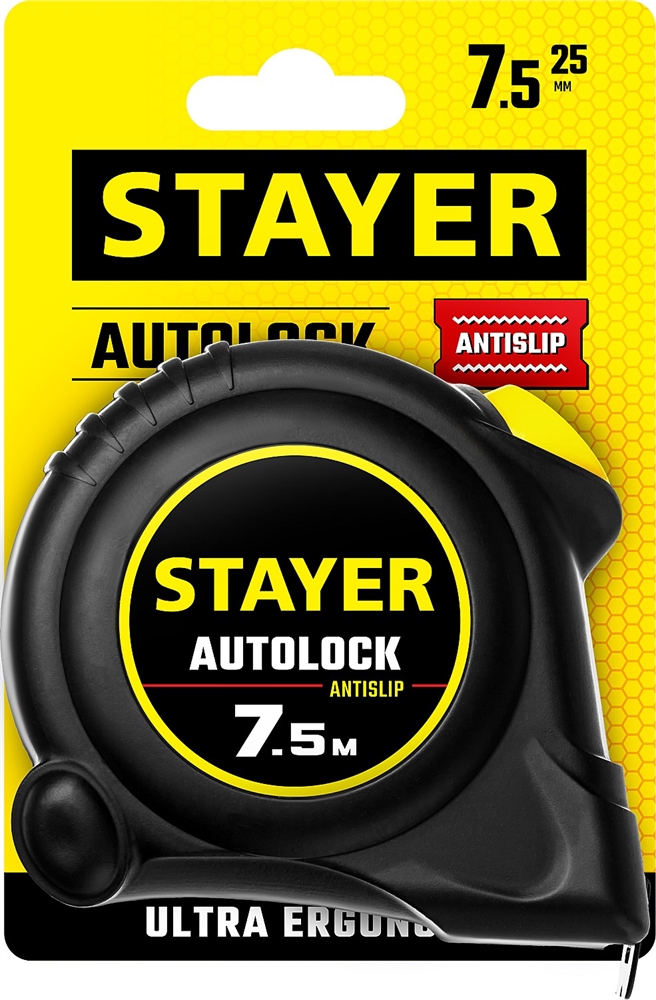 STAYER  AutoLock, 7.5 м х 25 мм, рулетка с автостопом (2-34126-07-25) 2-34126-07-25_z02